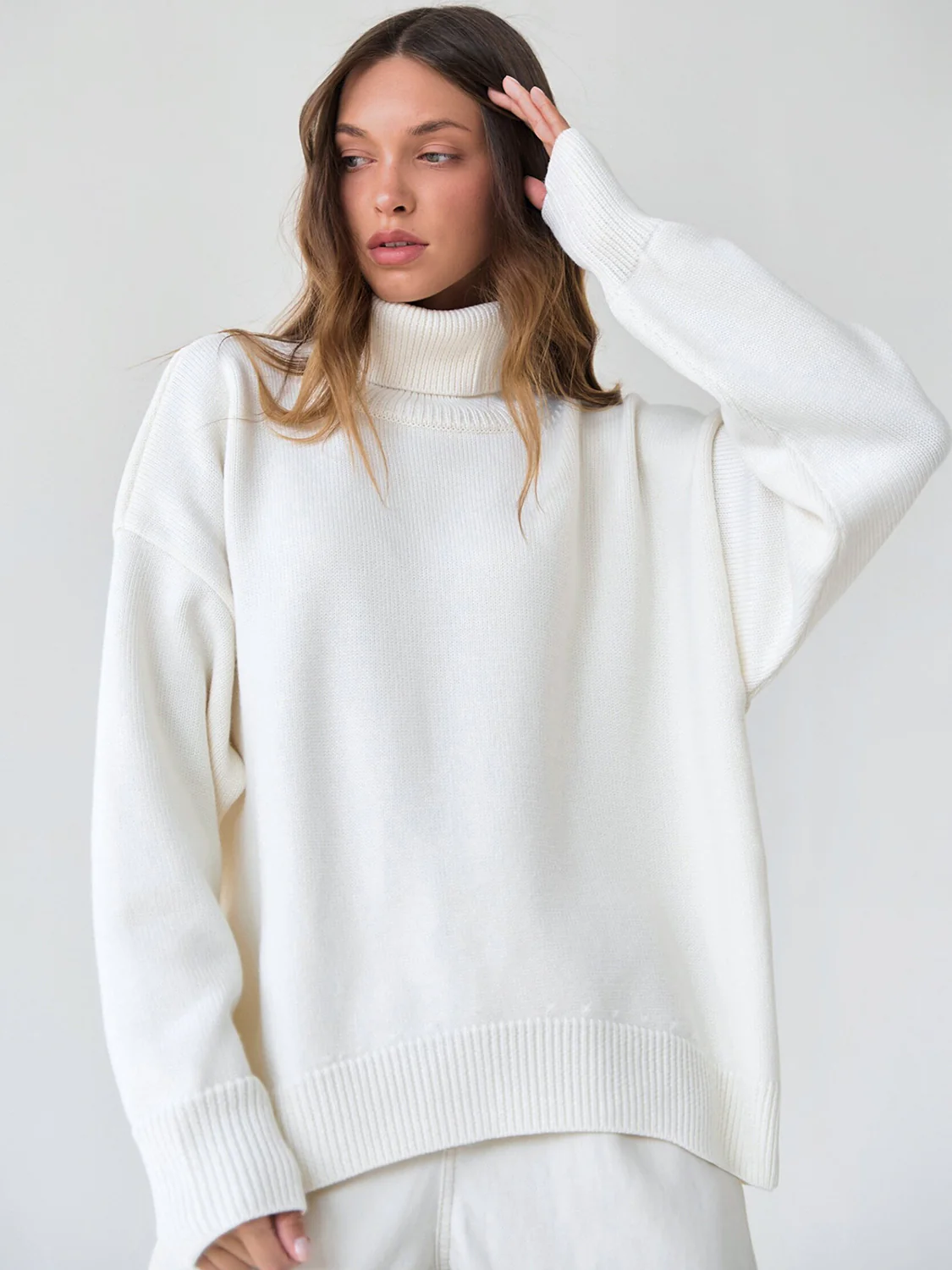 Turtleneck Long Sleeve Sweater - Image 5
