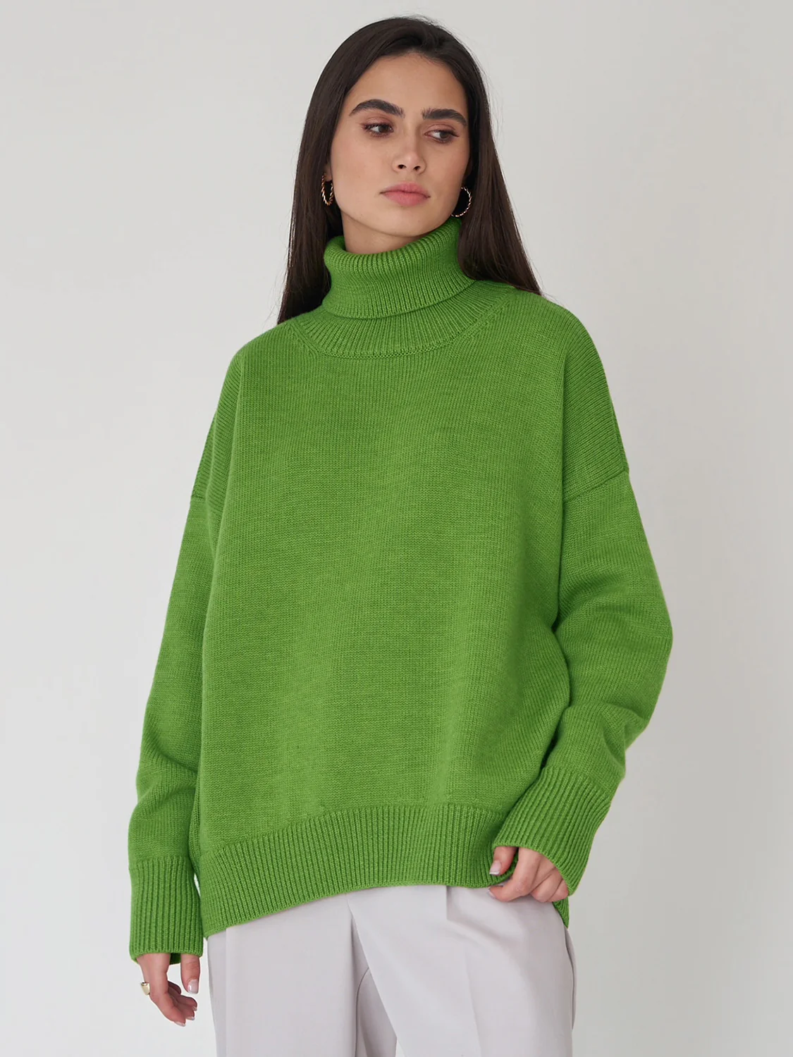 Turtleneck Long Sleeve Sweater - Image 7