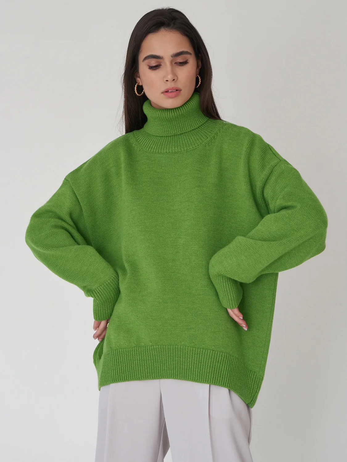 Turtleneck Long Sleeve Sweater - Image 9