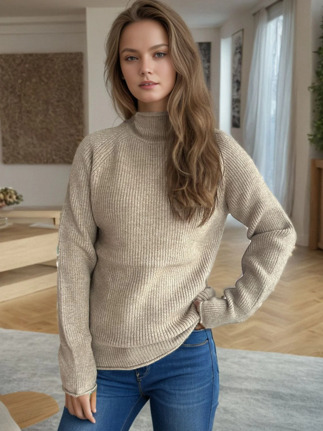 Turtleneck Long Sleeve Sweater - Image 14