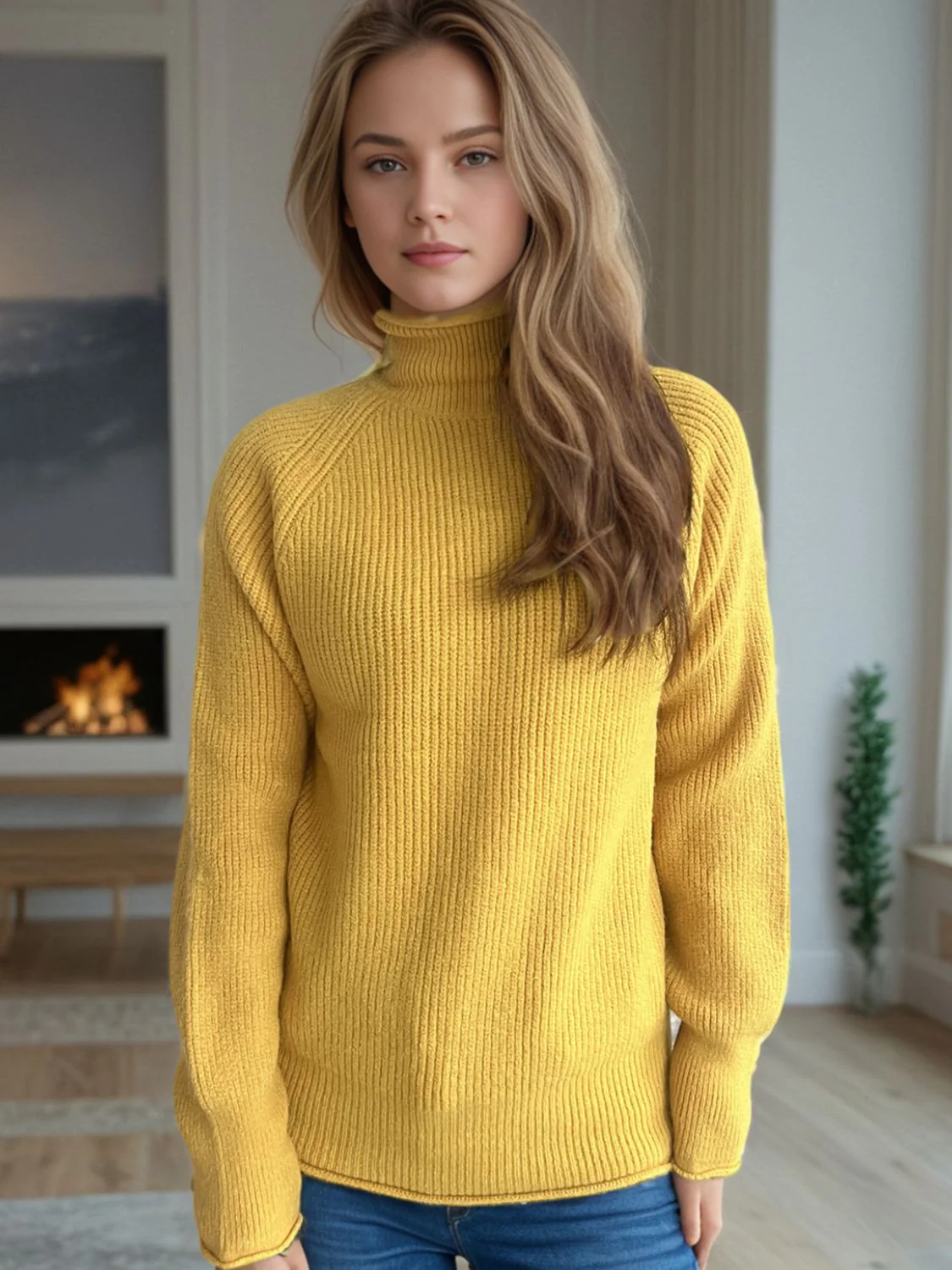 Turtleneck Long Sleeve Sweater - Image 17