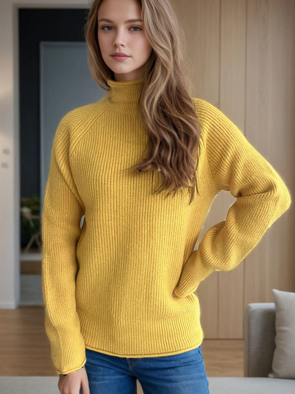 Turtleneck Long Sleeve Sweater - Image 18