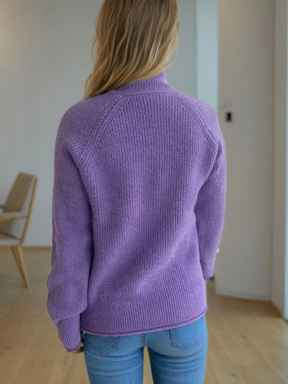 Turtleneck Long Sleeve Sweater - Image 4