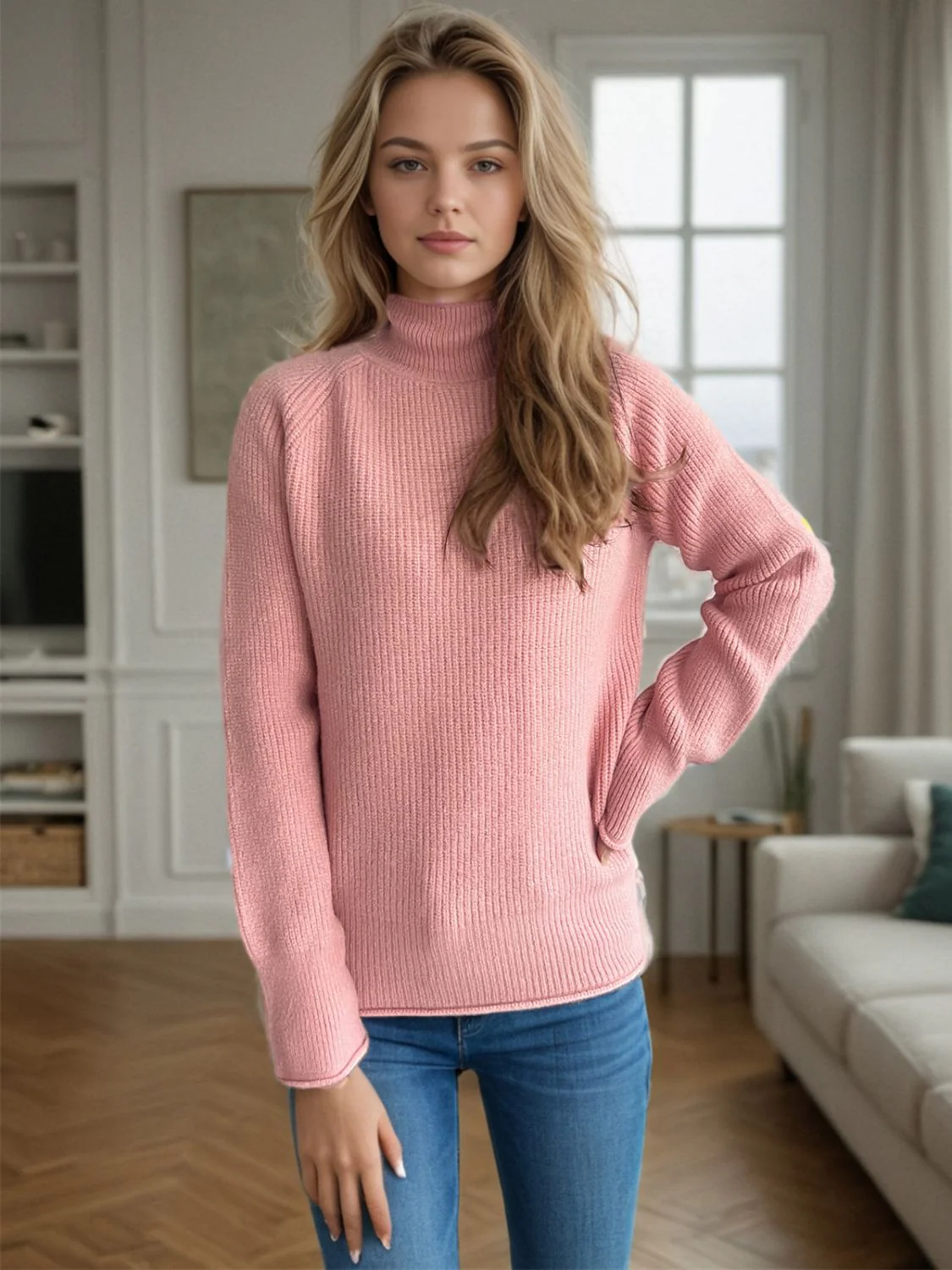 Turtleneck Long Sleeve Sweater - Image 9
