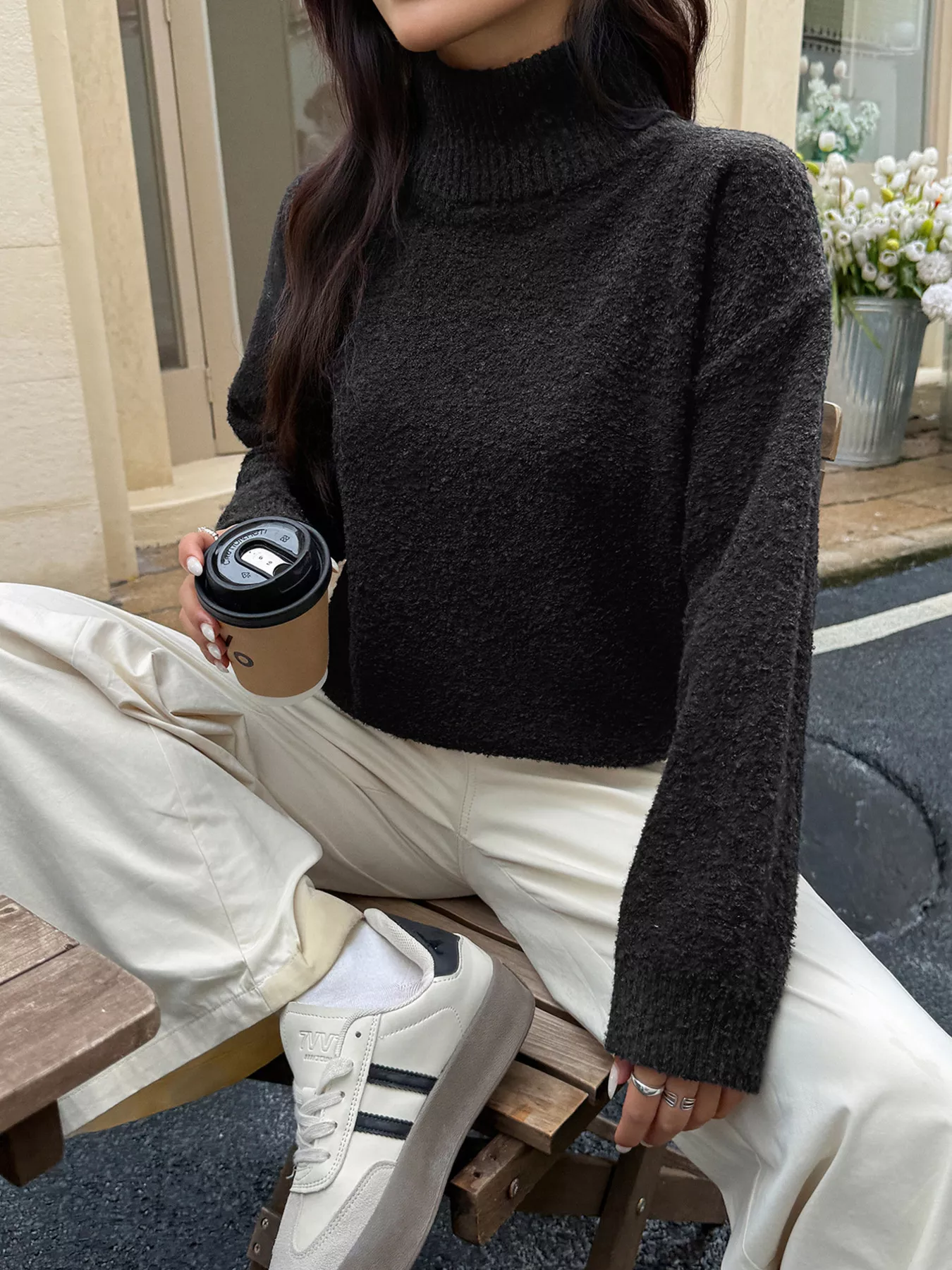 Turtleneck Long Sleeve Sweater - Image 13