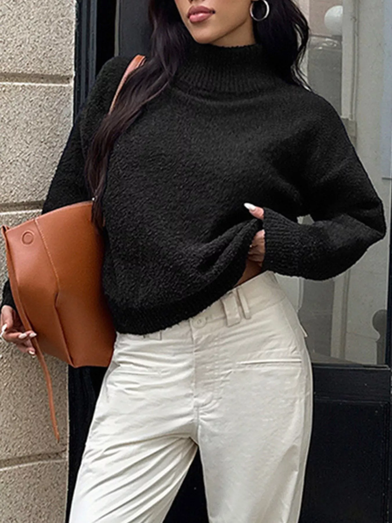 Turtleneck Long Sleeve Sweater - Image 15