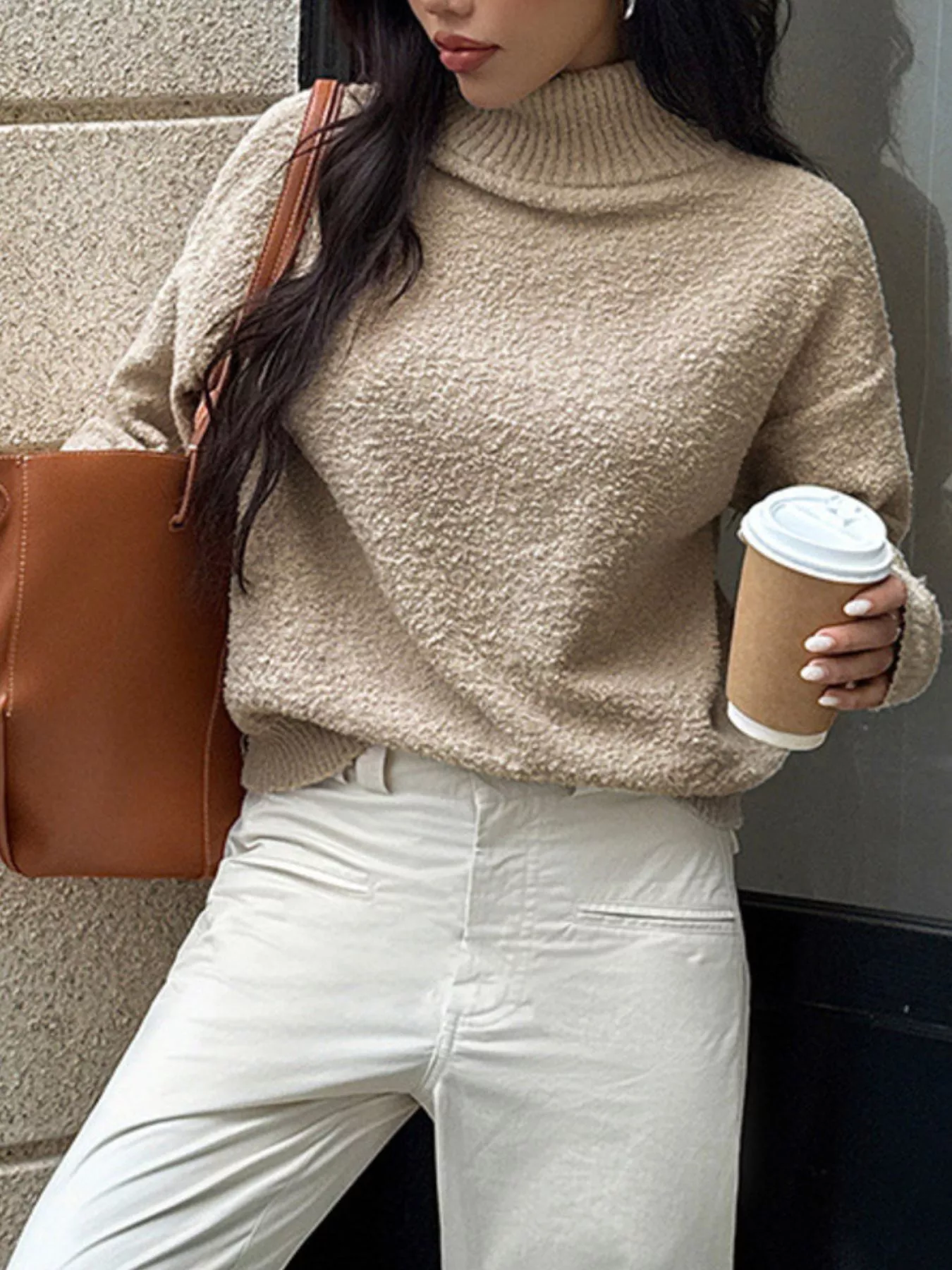 Turtleneck Long Sleeve Sweater - Image 2