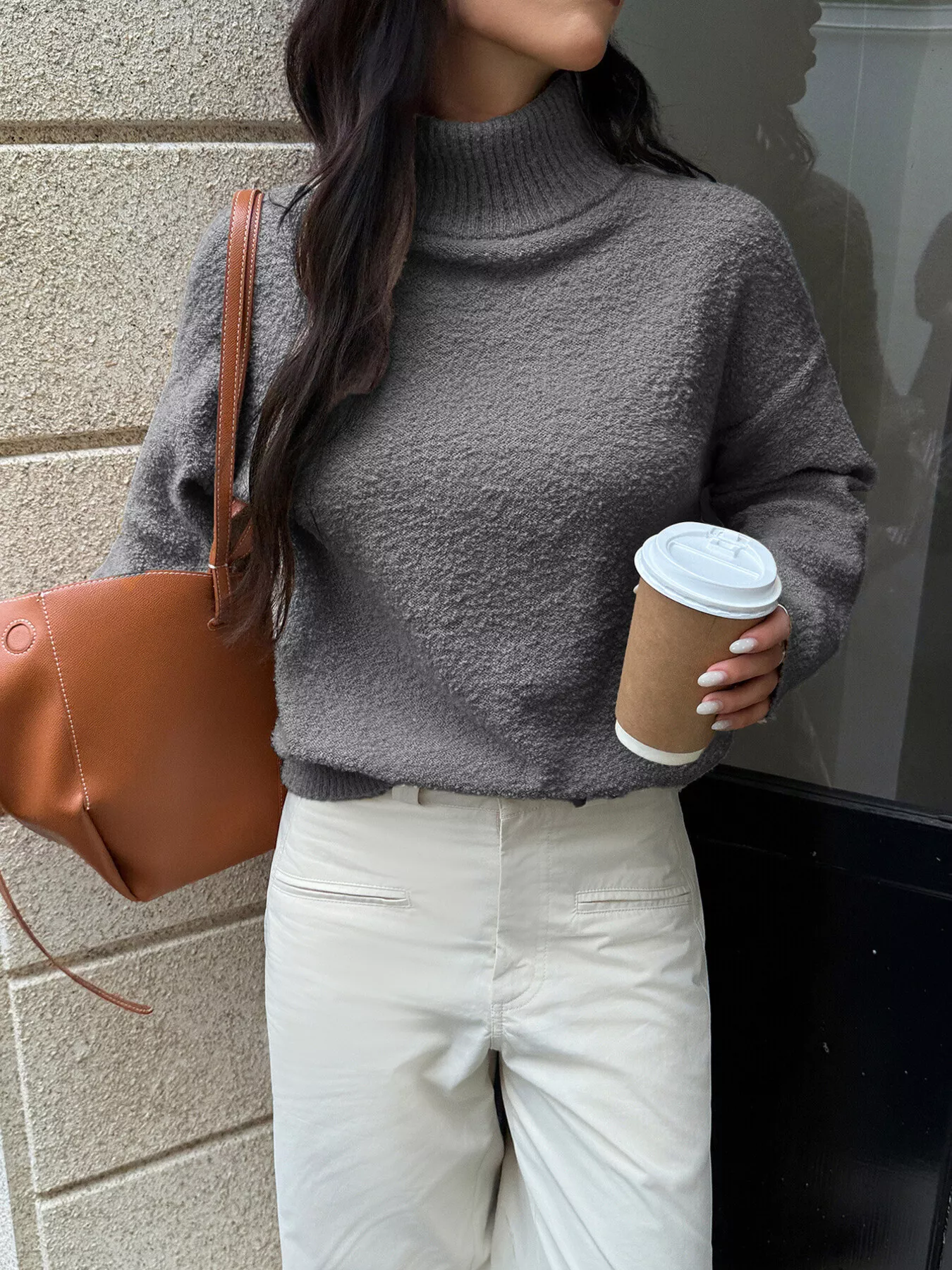 Turtleneck Long Sleeve Sweater - Image 5