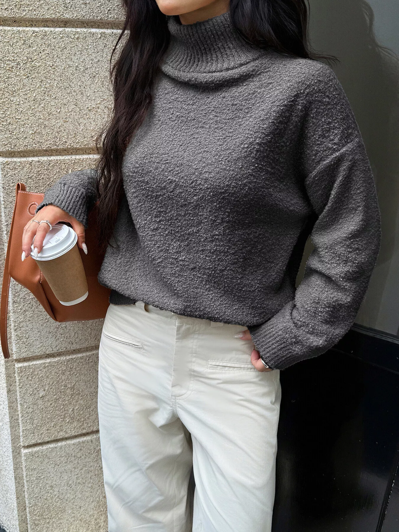 Turtleneck Long Sleeve Sweater - Image 6