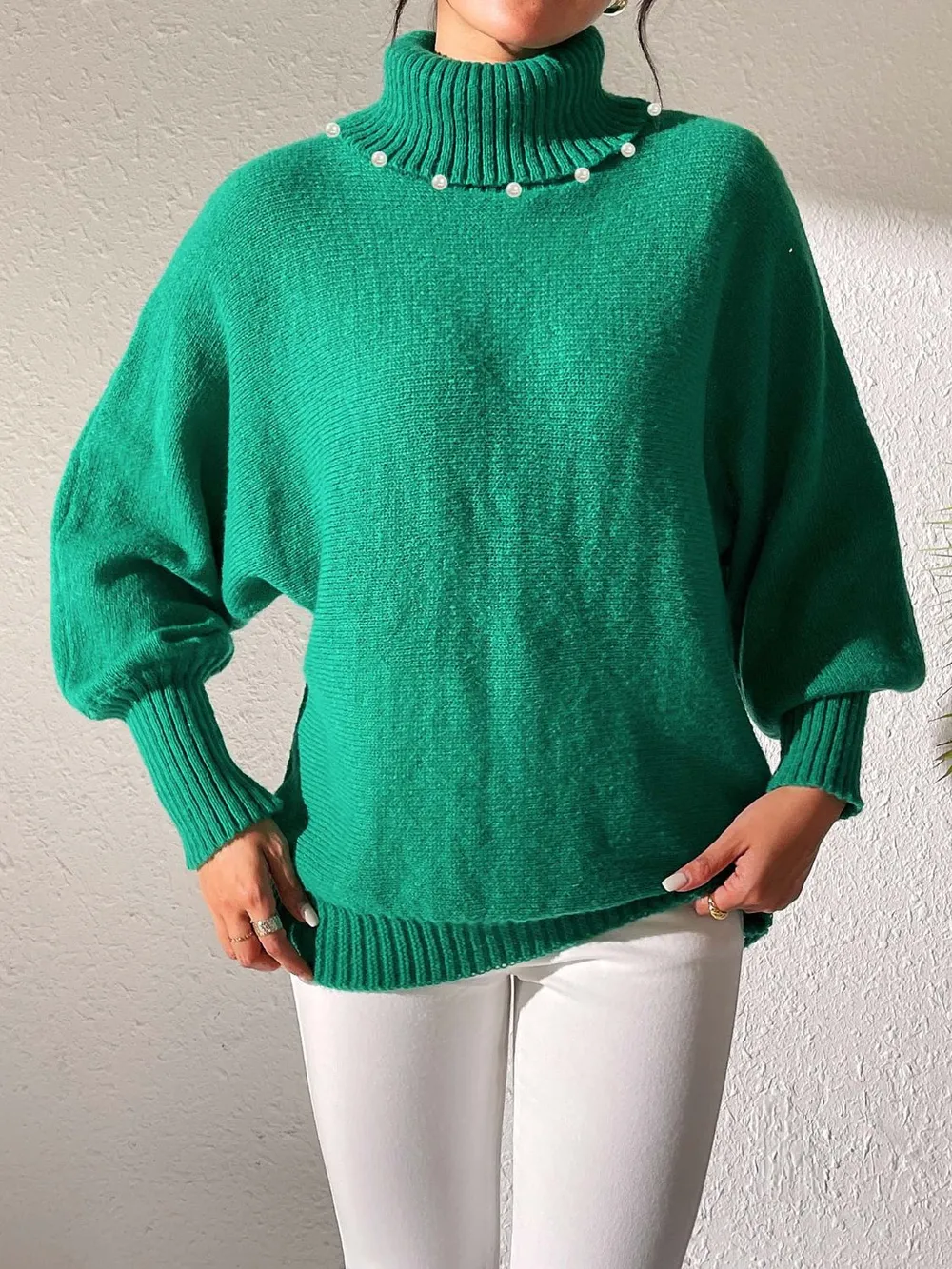 Turtleneck Long Sleeve Sweater - Image 15