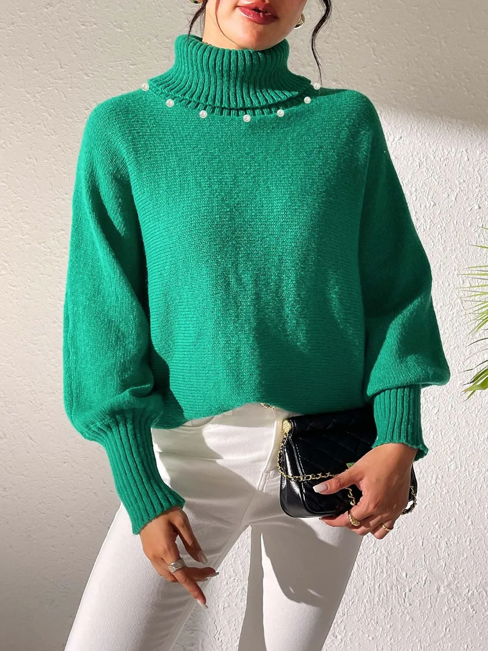 Turtleneck Long Sleeve Sweater - Image 17