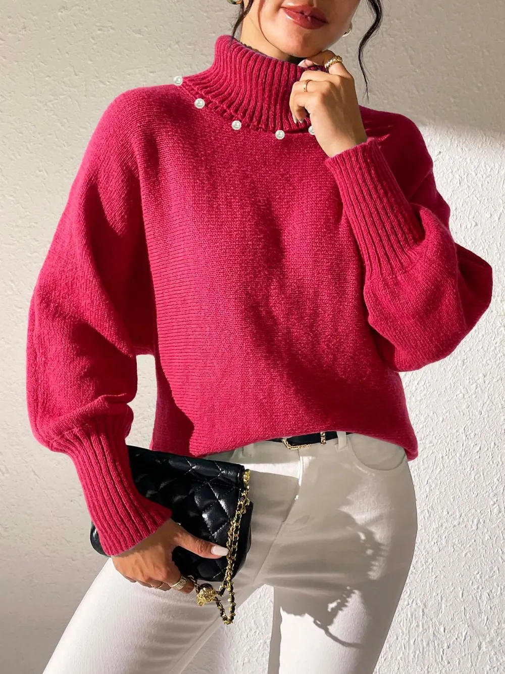 Turtleneck Long Sleeve Sweater - Image 2