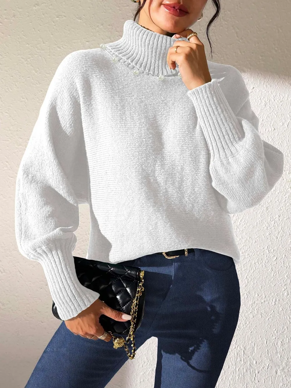 Turtleneck Long Sleeve Sweater - Image 5