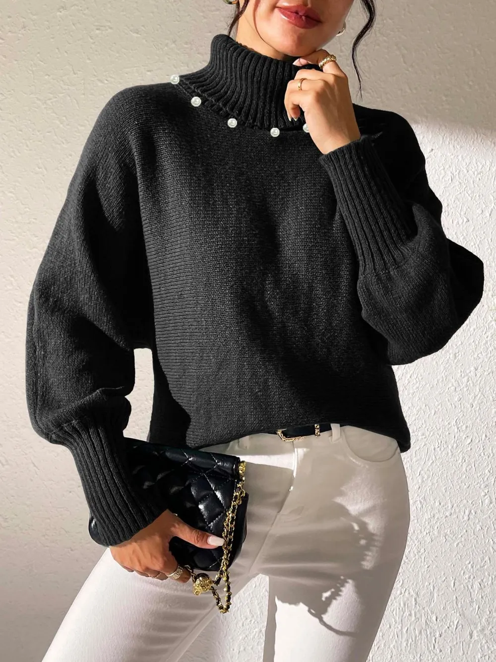 Turtleneck Long Sleeve Sweater - Image 9