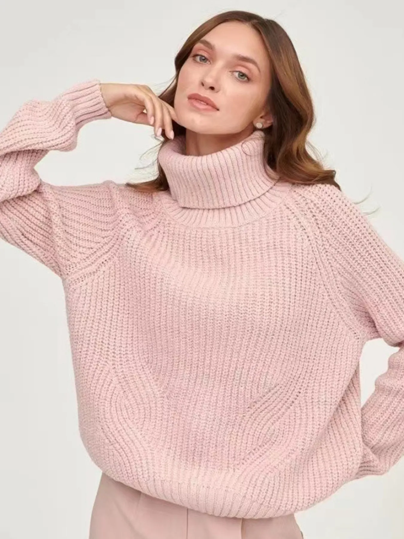 Turtleneck Long Sleeve Sweater - Image 10