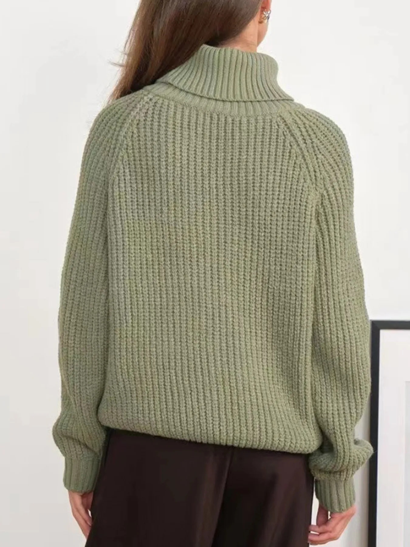 Turtleneck Long Sleeve Sweater - Image 2