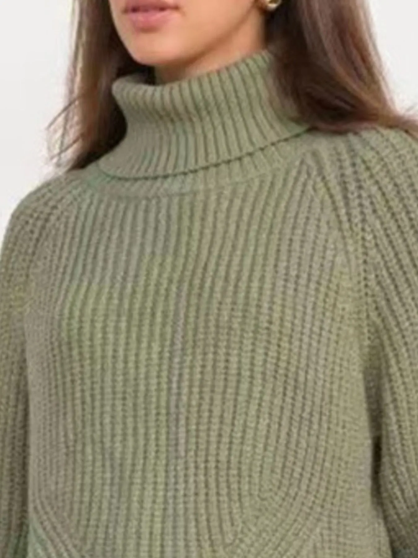 Turtleneck Long Sleeve Sweater - Image 3