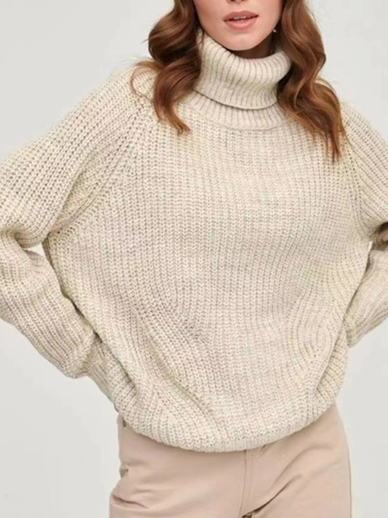 Turtleneck Long Sleeve Sweater - Image 4