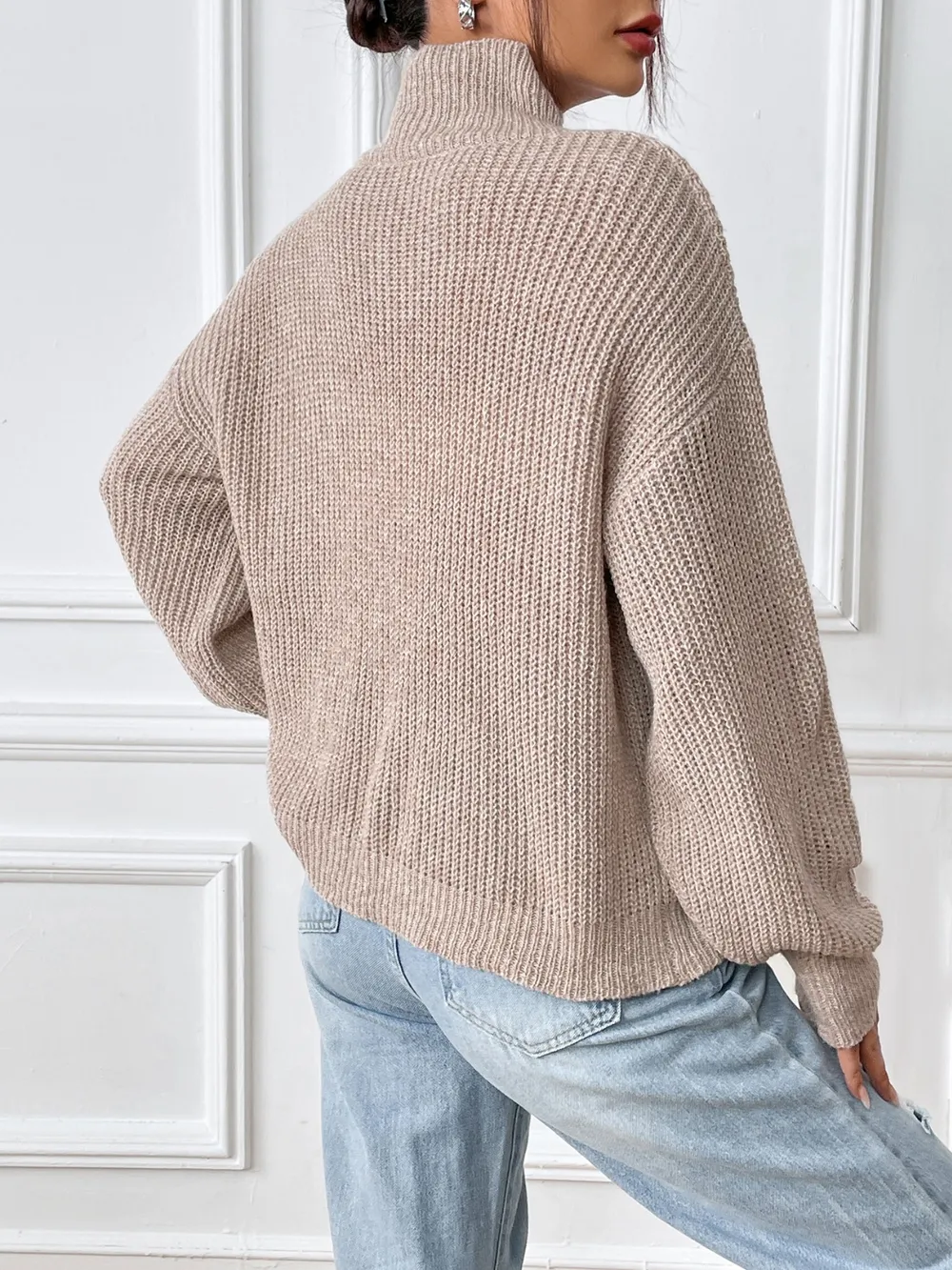 Turtleneck Long Sleeve Sweater - Image 2