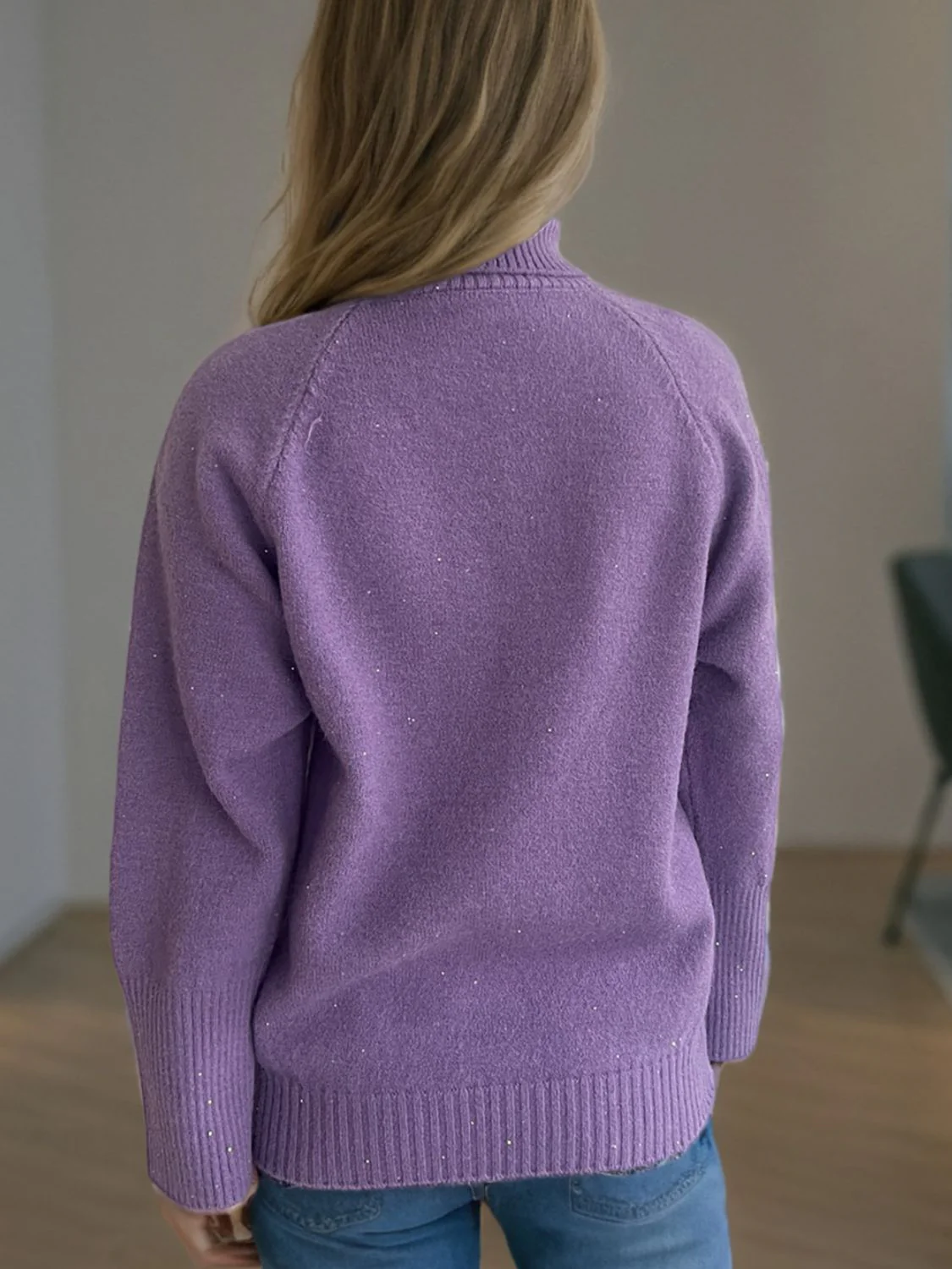 Turtleneck Raglan Sleeve Sweater - Image 13