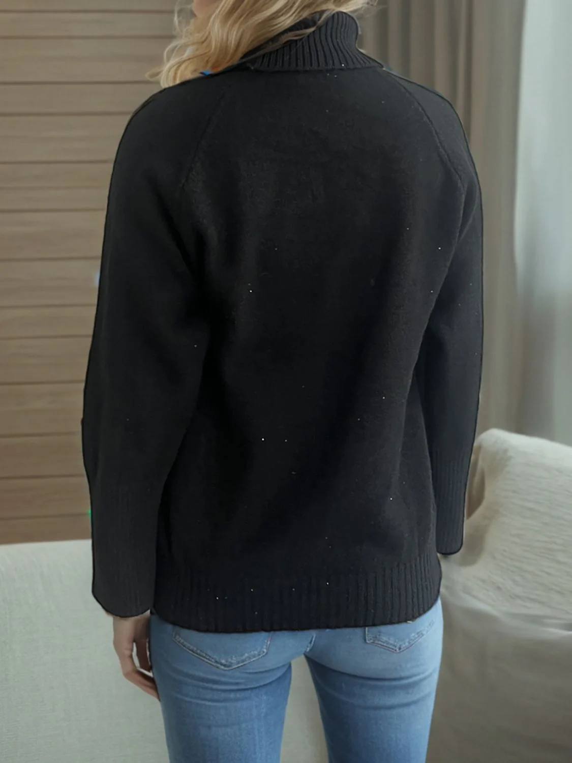 Turtleneck Raglan Sleeve Sweater - Image 16