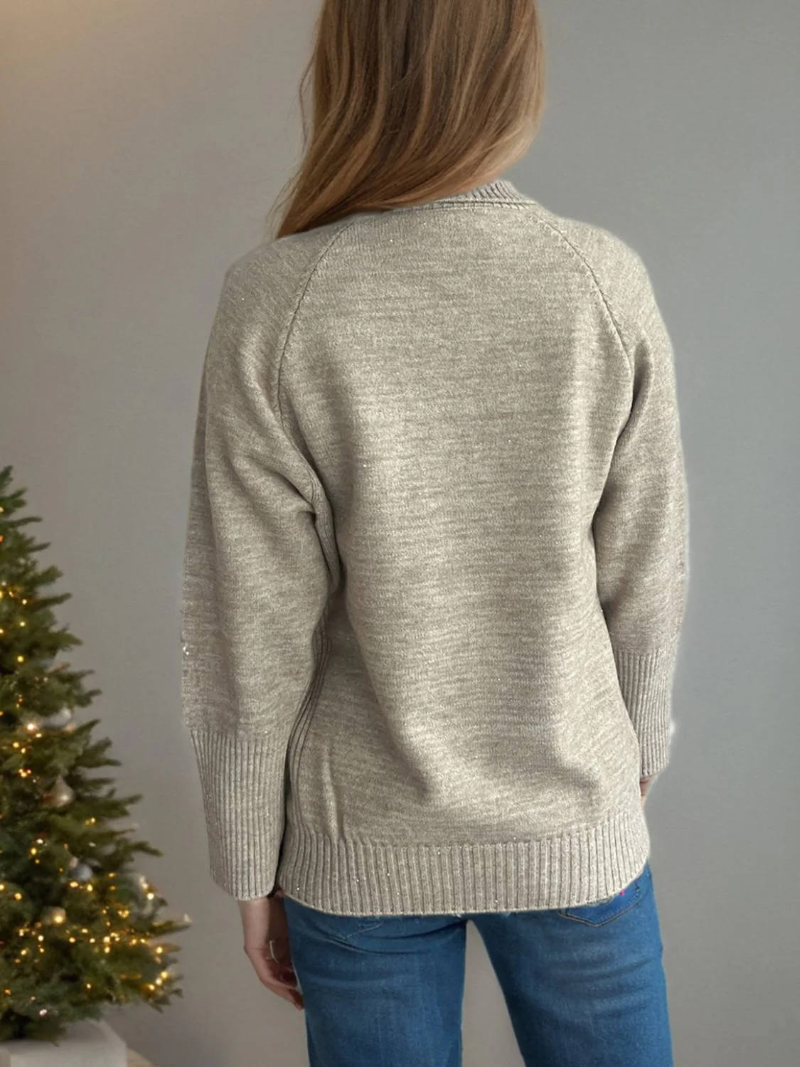 Turtleneck Raglan Sleeve Sweater - Image 8