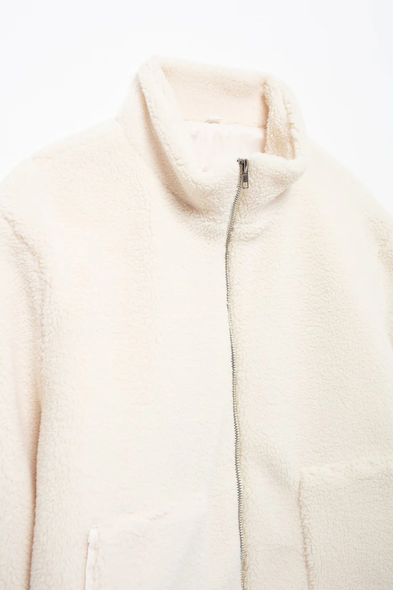 Turtleneck Zip Up Long Sleeve Plush Jacket - Image 24