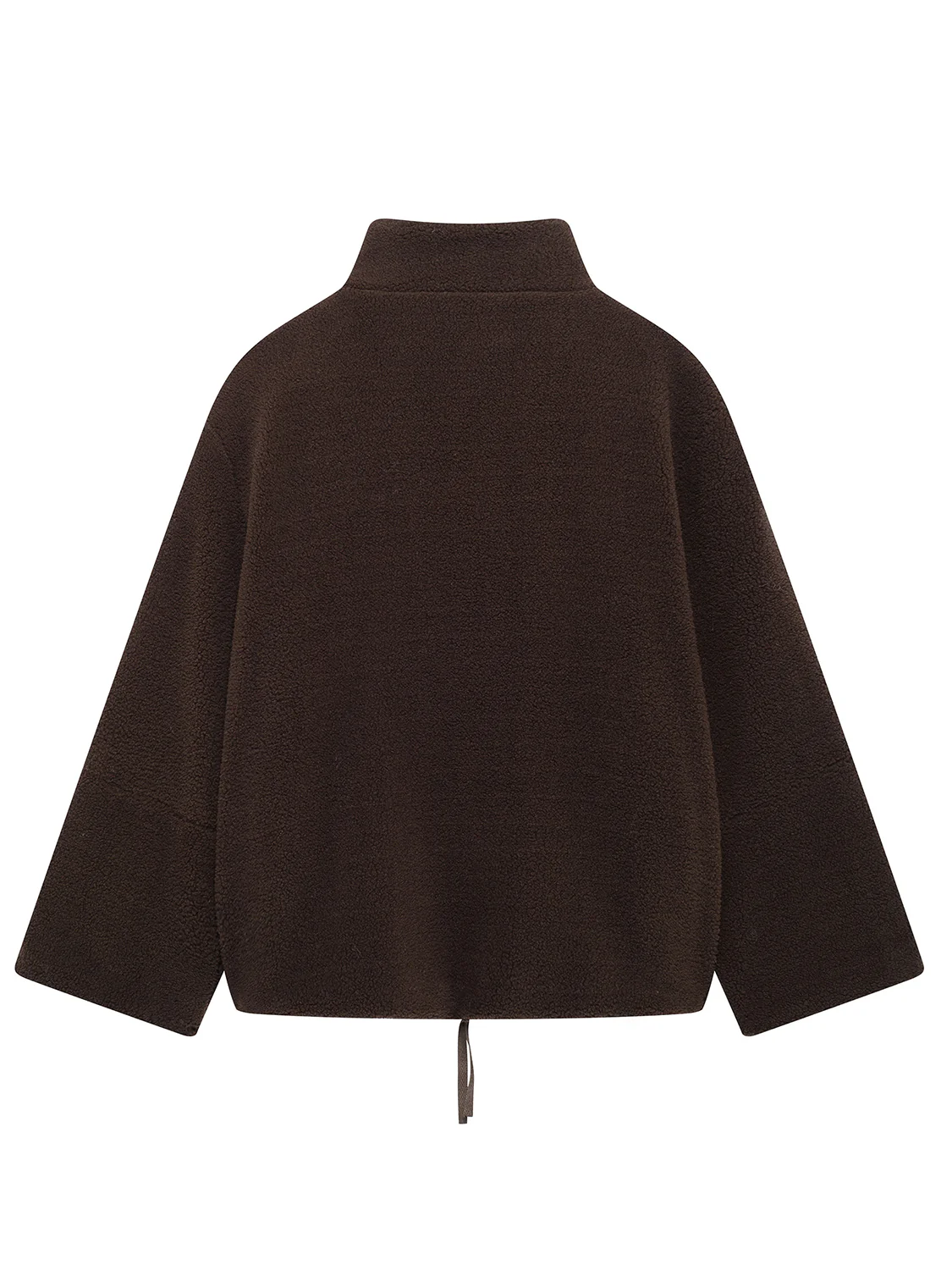 Turtleneck Zip Up Long Sleeve Plush Jacket - Image 30