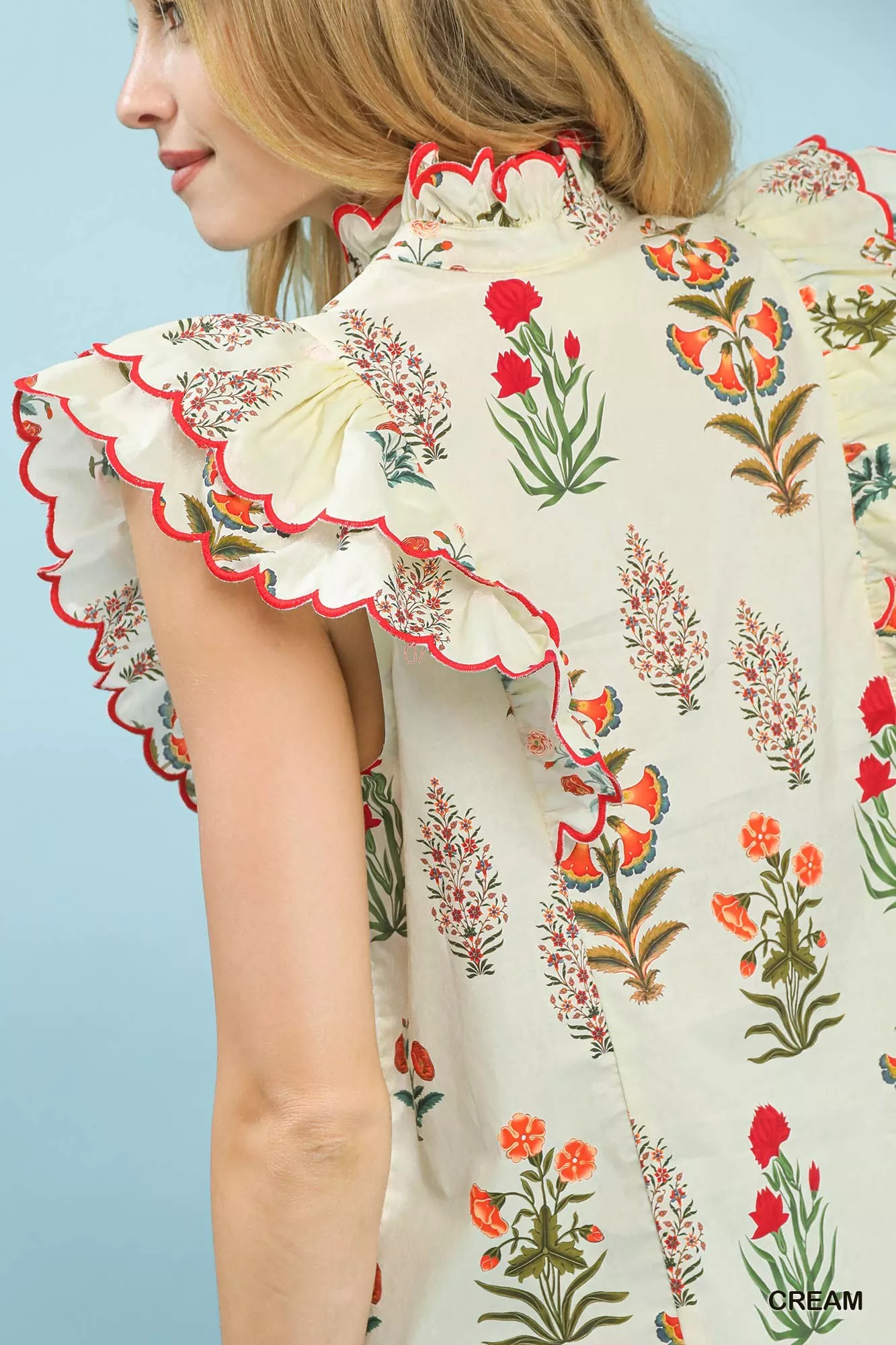 Umgee Block Floral Print Top - Image 5