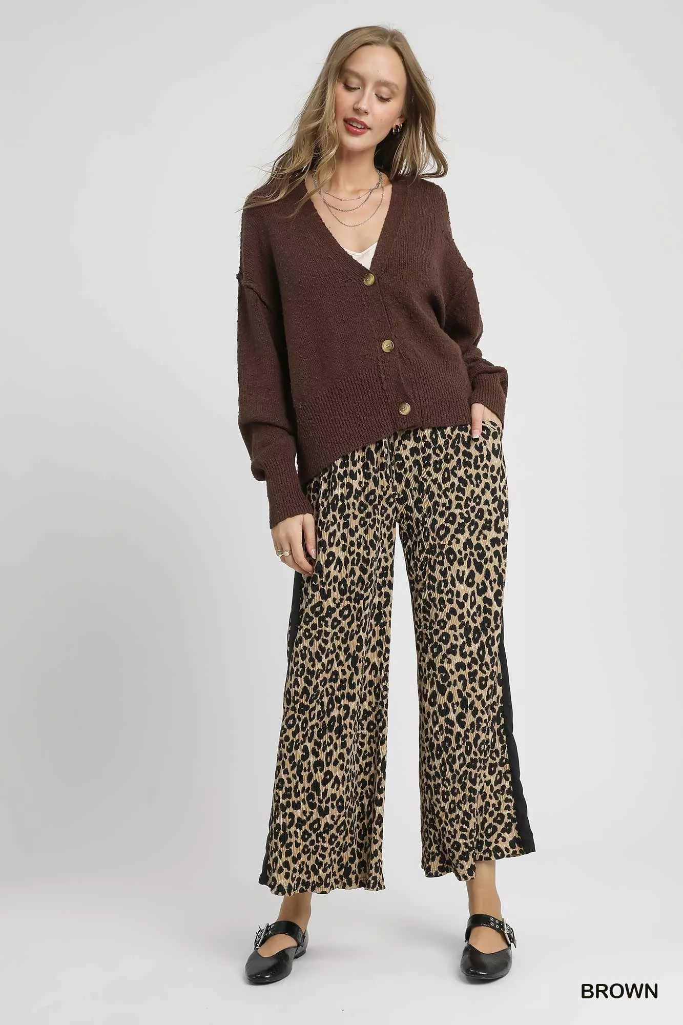 Umgee Button-Front V-Neck Knit Cardigan - Image 4