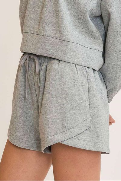 Umgee Full Size Drawstring Sweatshorts with Pockets Plus Size - Image 2