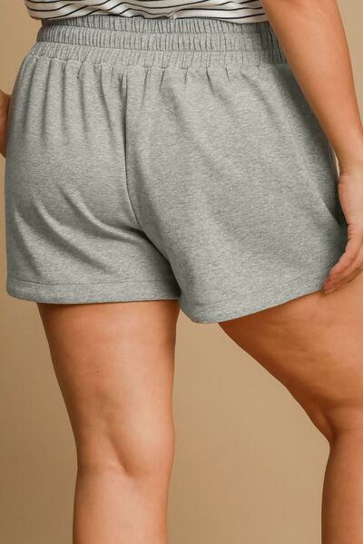 Umgee Full Size Drawstring Sweatshorts with Pockets Plus Size - Image 5