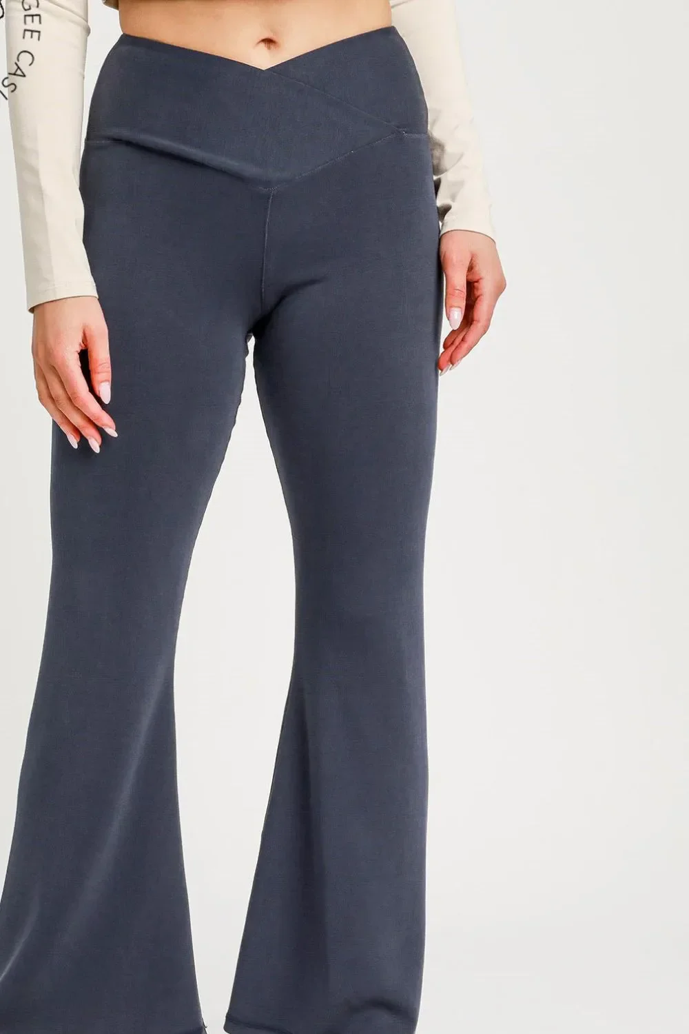 Umgee High-Waisted Flare Leggings