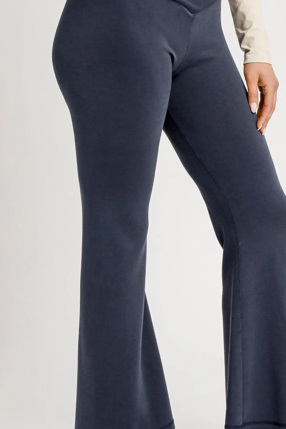 Umgee High-Waisted Flare Leggings - Image 3