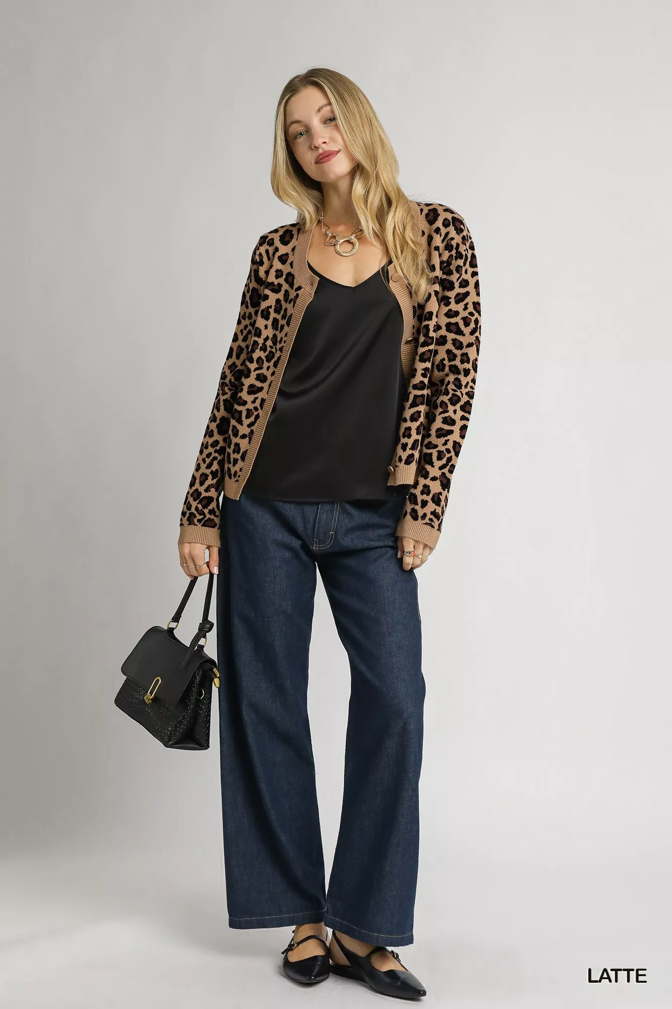 Umgee Leopard Print Button-Down Cardigan - Image 5