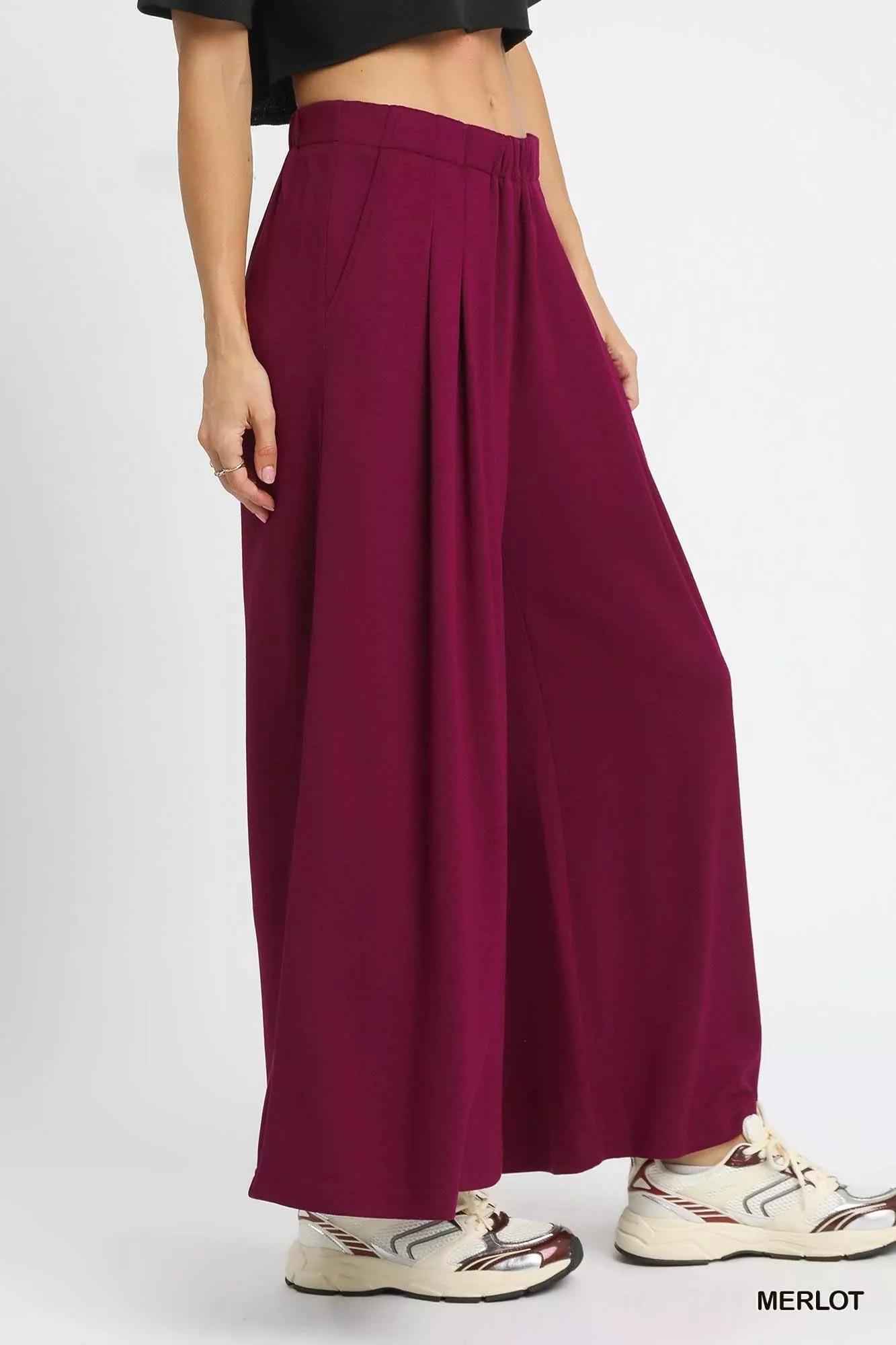Umgee Wide Leg Pants with Pockets - Image 2
