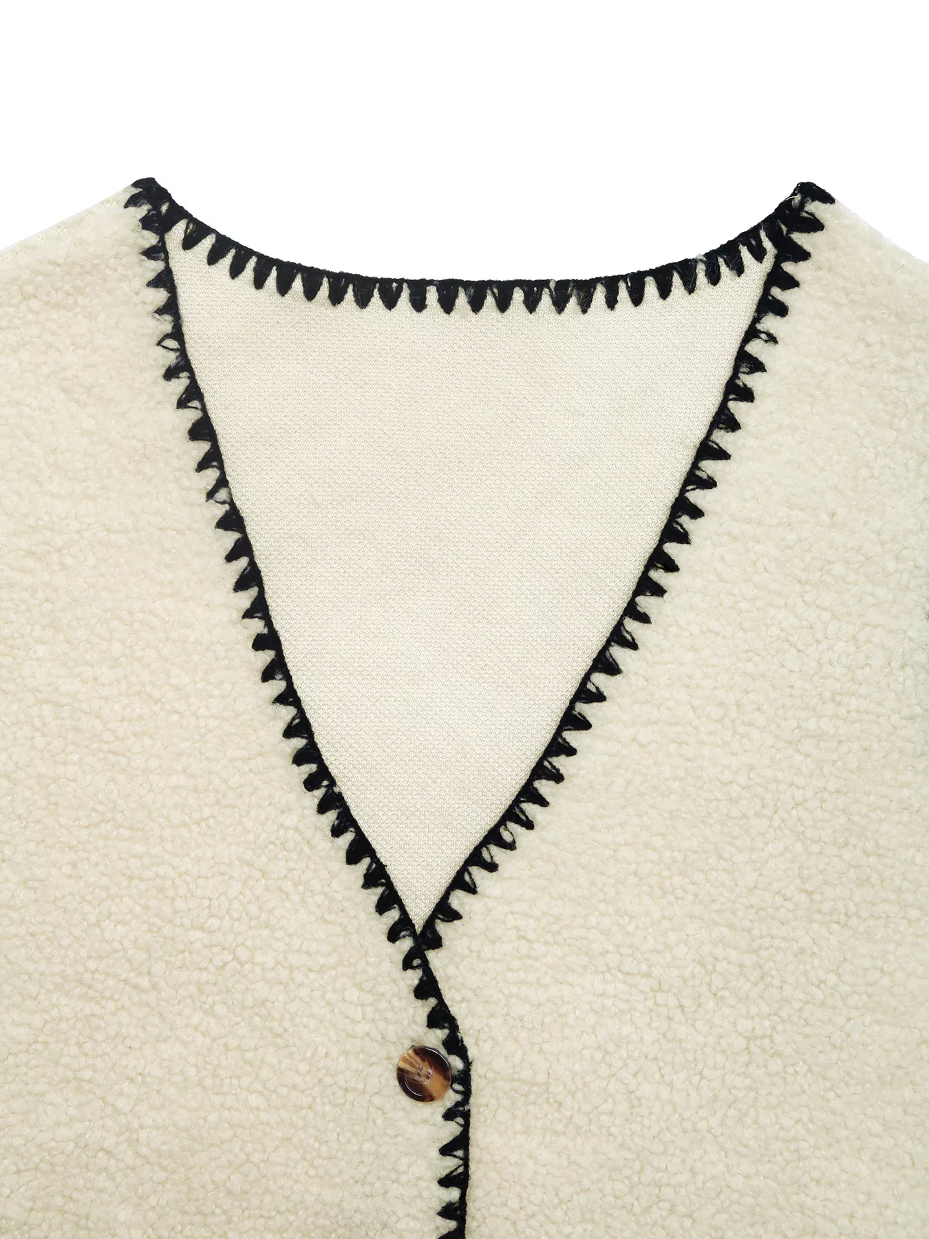 V-Neck Button Up Vest Coat - Image 7