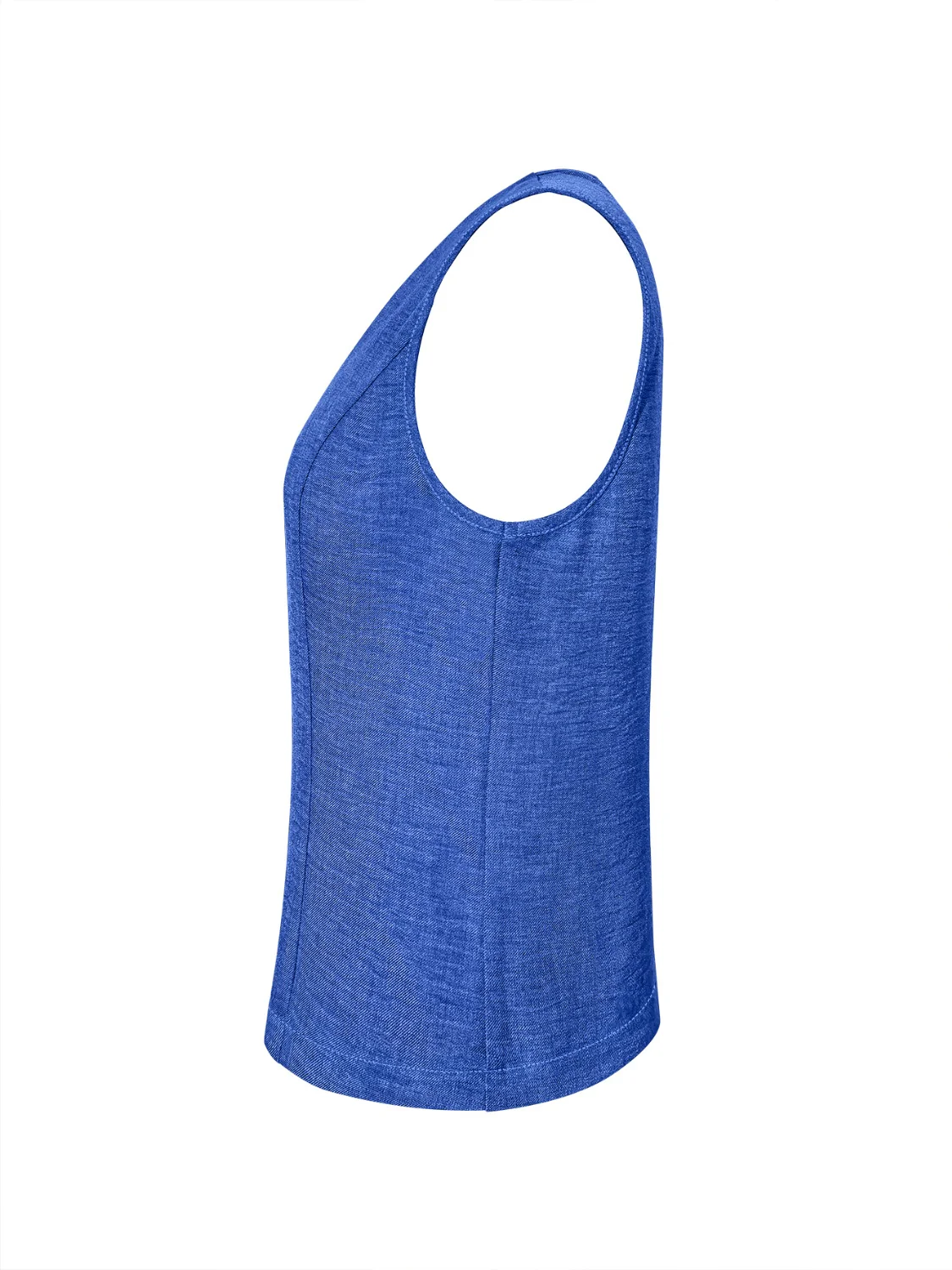 V-Neck Button Up Vest Coat - Image 3