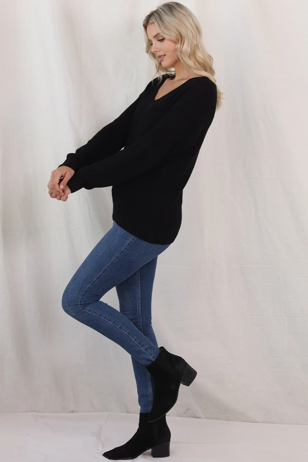 V-Neck Drop Shoulder Sweater - Image 24