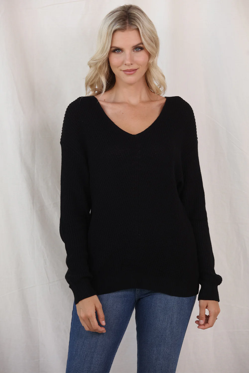 V-Neck Drop Shoulder Sweater - Image 25