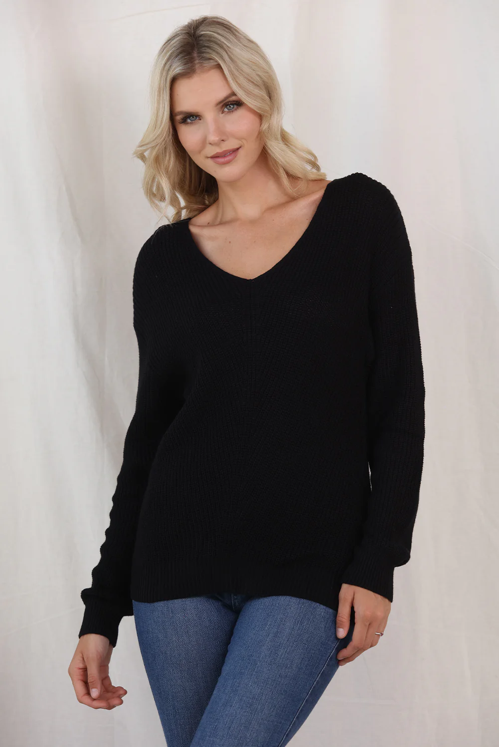 V-Neck Drop Shoulder Sweater - Image 26