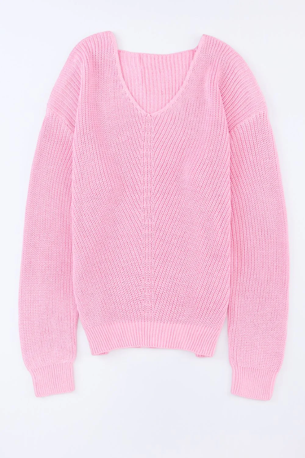 V-Neck Drop Shoulder Sweater - Image 7