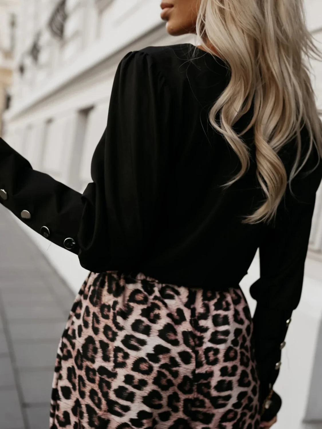 V-Neck Long Sleeve Blouse - Image 8