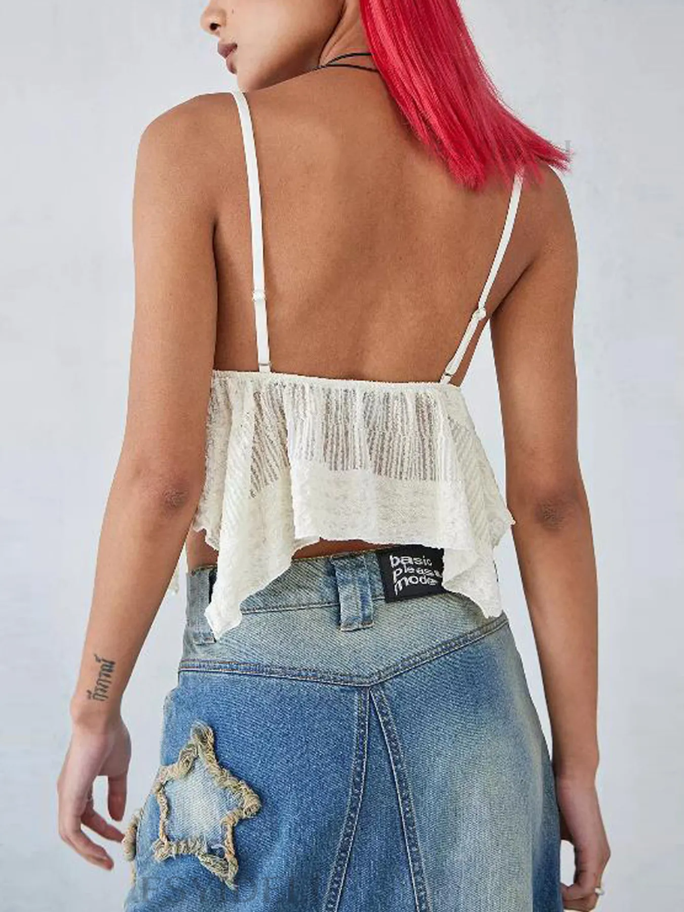 V-Neck Peplum Cami Top - Image 4