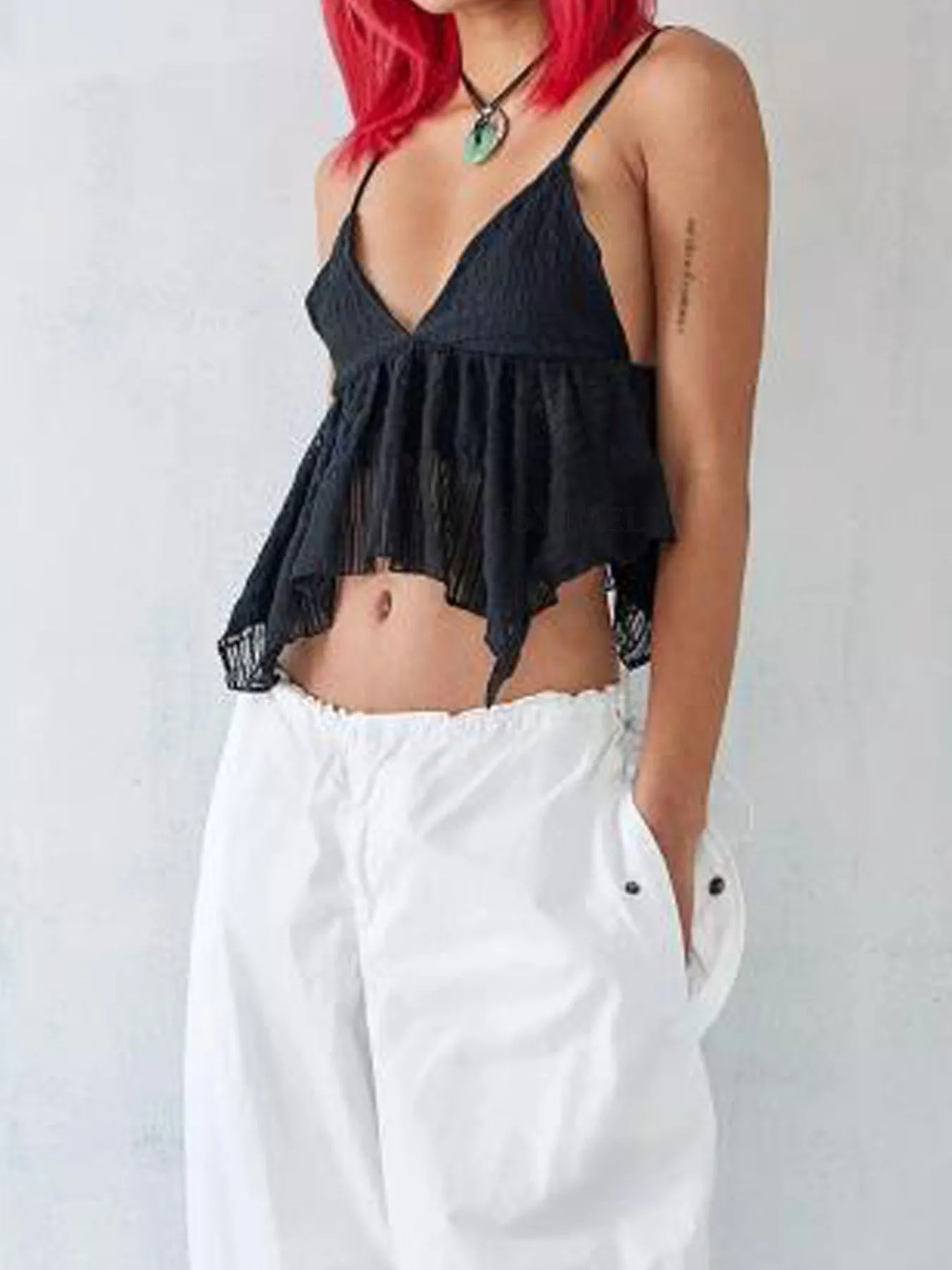 V-Neck Peplum Cami Top - Image 7