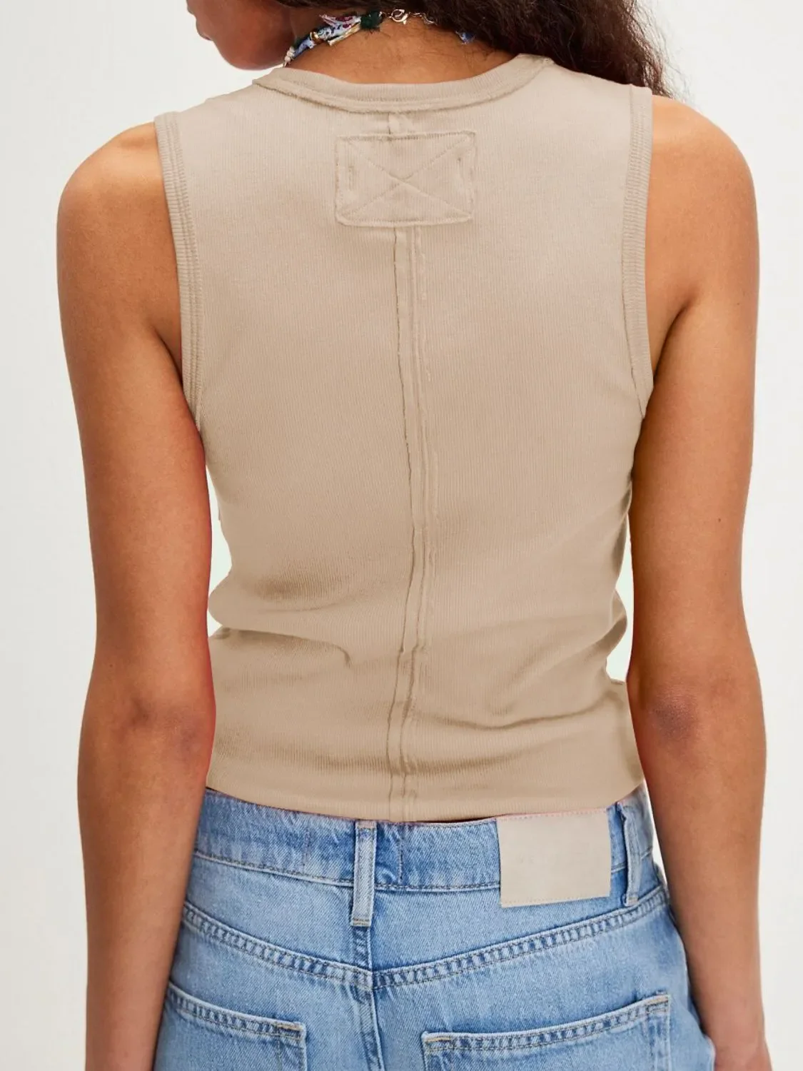 V-Neck Wide Strap Tank - Image 16