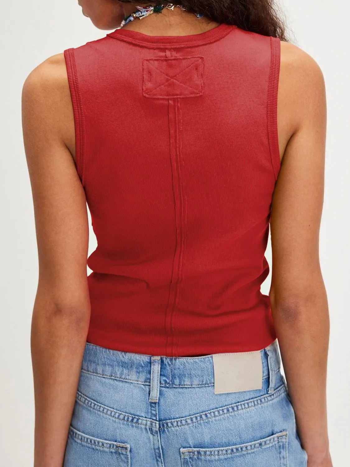 V-Neck Wide Strap Tank - Image 19