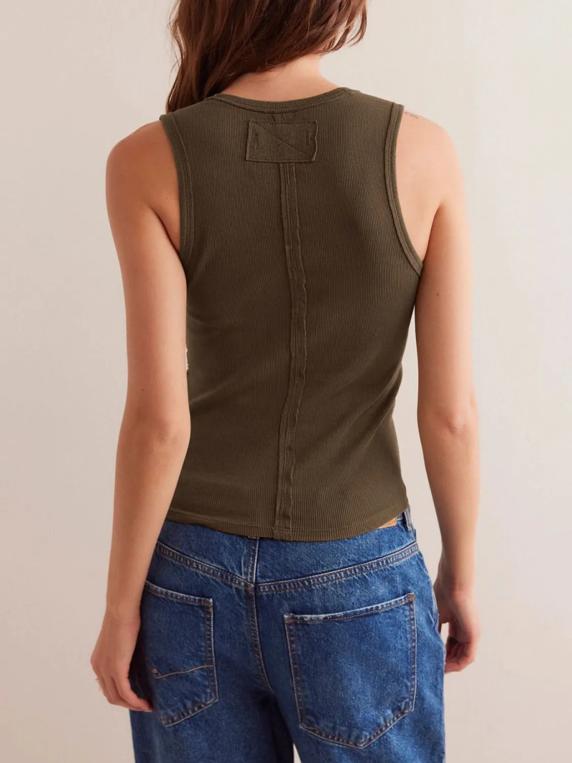 V-Neck Wide Strap Tank - Image 3