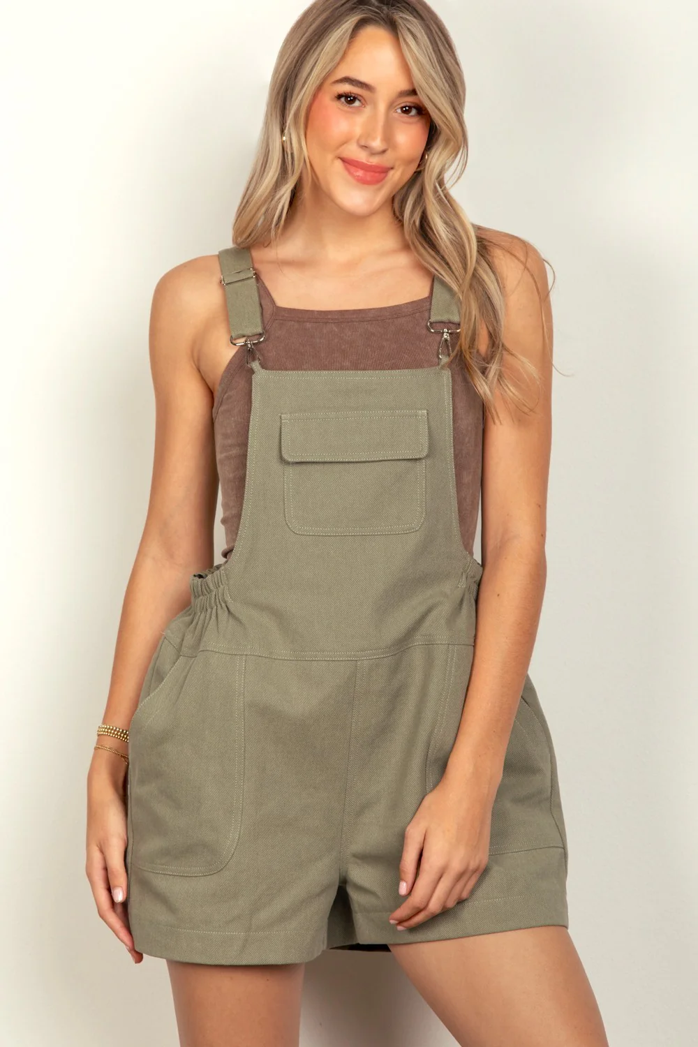 VERY J Adjustable Suspender Overalls with Pockets - Image 3
