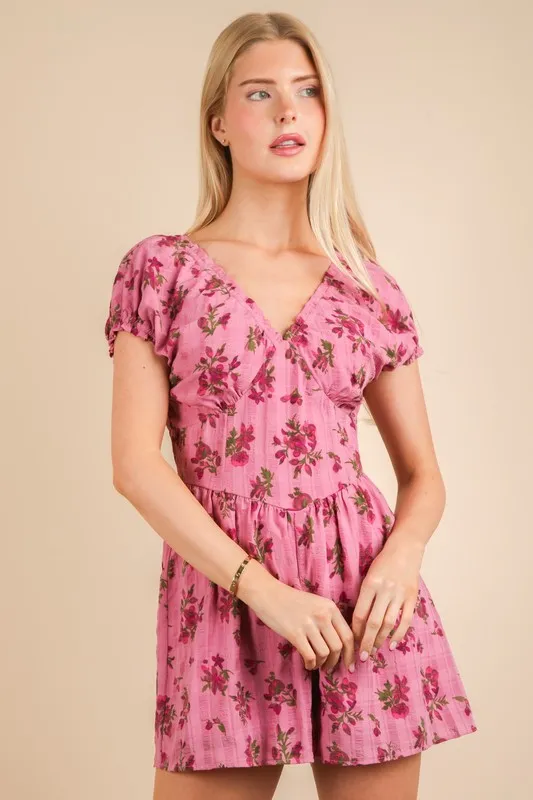 VERY J Floral Printed Ruffle Romper - Image 5